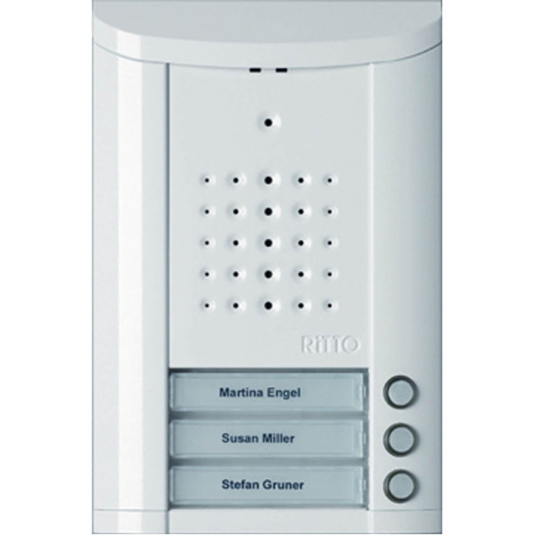 Ritto 1840370 Entravox Türstation Audio, 3 WE, Audio, weiß lackiert