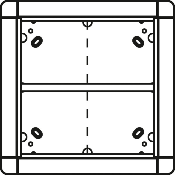 Ritto 1881570 Unterputzrahmen 4 Modulplätze quadratisch, weiß