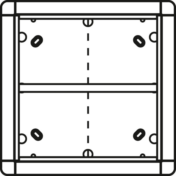 Ritto 1883570 Aufputzrahmen 4 Modulplätze quadratisch, weiß