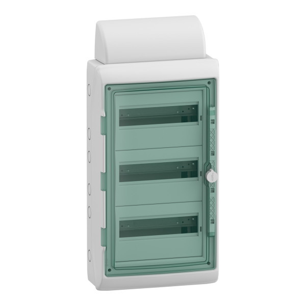 Schneider Electric 13435DE Verteiler für Reiheneinbaugeräte, Mureva Feuchtraumverteilertechnik, 3x12 reihen, Steckklemmen