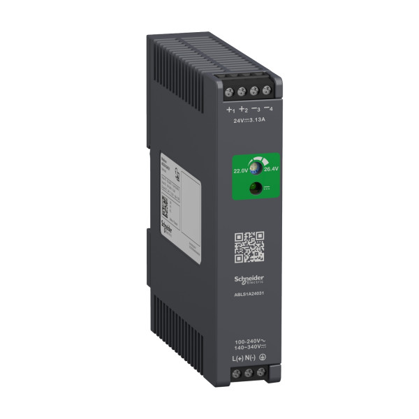 Schneider Electric ABLS1A24031 Spannungsversorgung, Modicon ABLS, Optimum, getaktet, 1-phasig, 100-240V AC, 24V DC, 3,1A, 75W