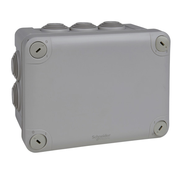 Schneider Electric ENN05007 Mureva BOX, Abzweigdose, 10 Tüllen Ø25, 150x105x80mm