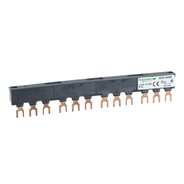 Schneider Electric GV2G445 Drehstrom-Sammelschienensystem, 63A, 4Abgangsstellen, 45mm Abstand