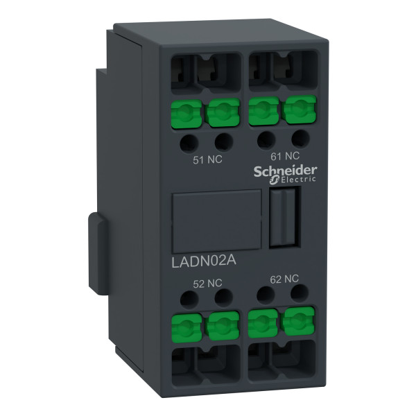 Schneider Electric LADN02A Hilfsschalterblock, 2Ö, SnapIN Anschlussklemmen