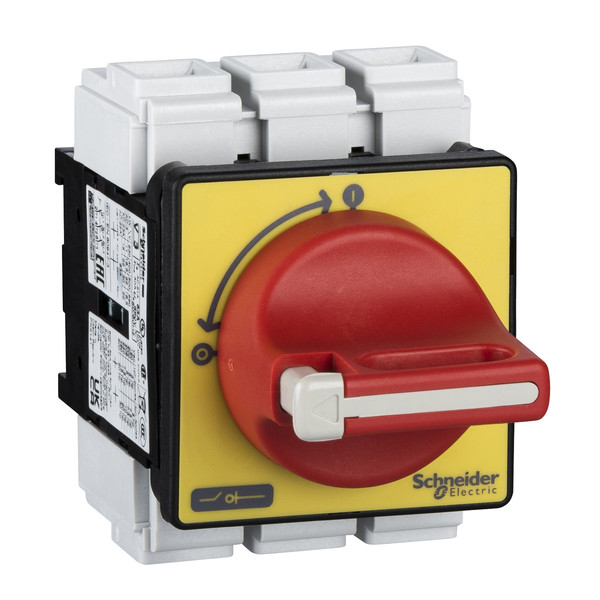 Schneider Electric VCF3 Not-Aus/Hauptschalter, 4-Loch bef., 3p, 690V, 63A, Griff rot abschließbar