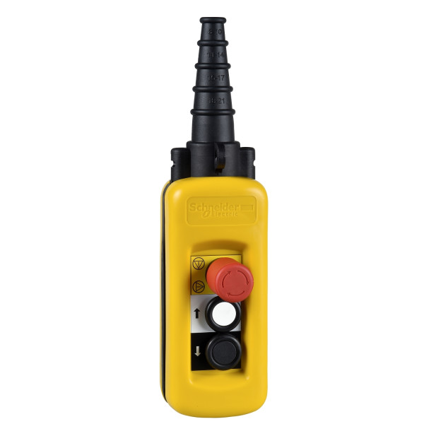 Schneider Electric XACA2913 Hängetaster XAC-A, 2 Drucktaster 1 Not-Halt/Not-Aus-Taster