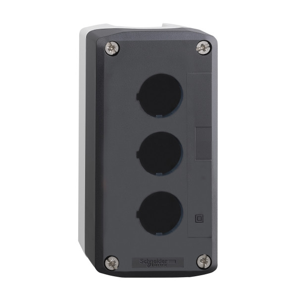 Schneider Electric XALD03 Leergehäuse, Harmony XALD, Kunststoff, dunkelgrau, 3 Bohrungen, 22mm