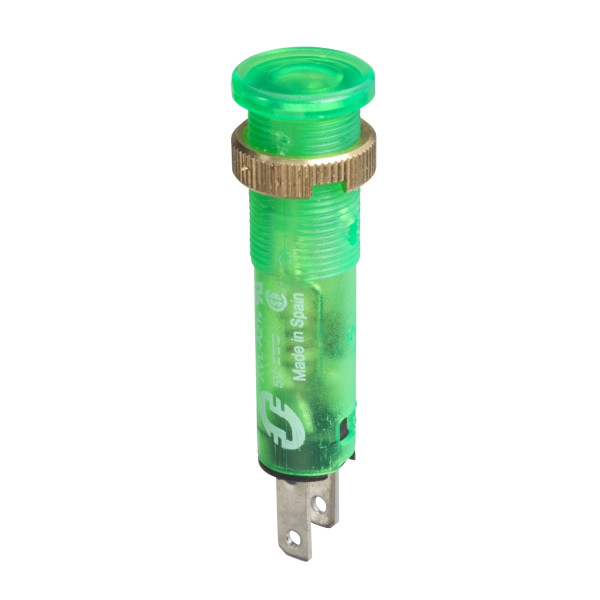 Schneider Electric XVLA233 Leuchtmelder, Harmony XVL, 8mm, grün, geschützte LED, 24V DC, Flachsteckanschluss
