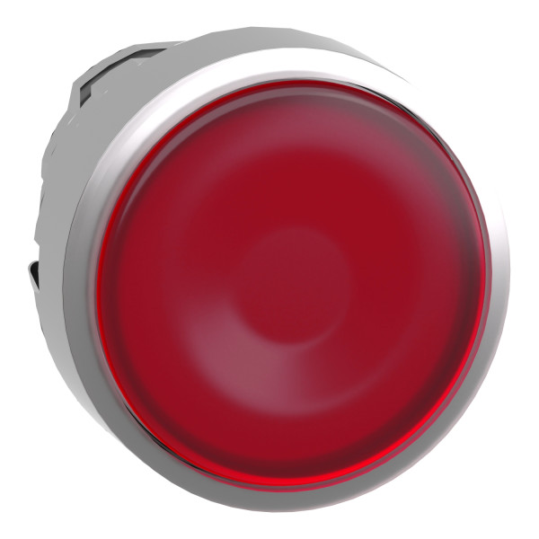 Schneider Electric ZB4BW343 Leuchtdrucktaster, Frontelement, Harmony XB4, Metall, 22mm, rot, unbeschriftet, tastend, für universelle LED
