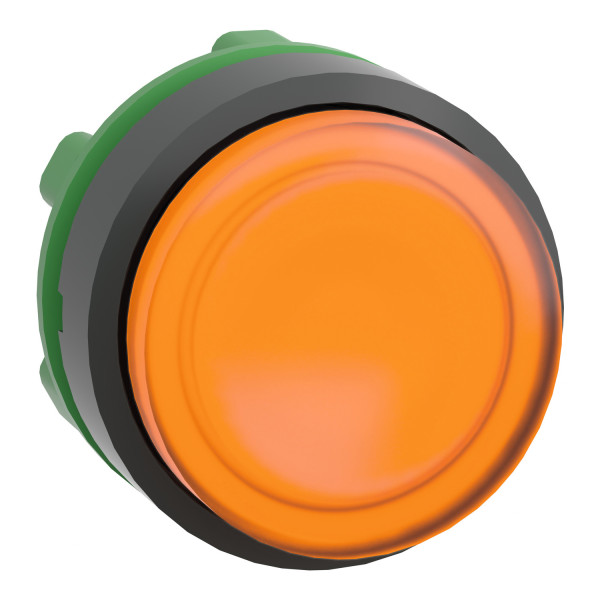Schneider Electric ZB5AH53 Leuchtdrucktaster, Frontelement, Harmony XB5, Kunststoff, 22mm, gelb, vorstehend, für universelle LED, rastend