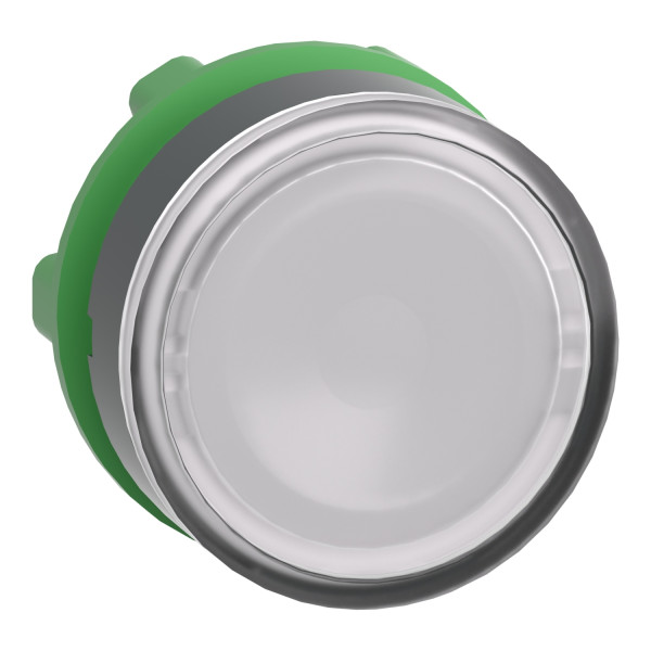 Schneider Electric ZB5AW313 Leuchtdrucktaster, Frontelement, Harmony XB5, Kunststoff, 22mm, weiß, für universelle LED