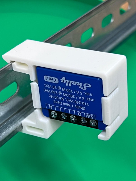 SOIXX Hutschienenhalter für Shelly Mini Gen3 DIN Rail 35 mm Hutschiene Halter 90 Grad
