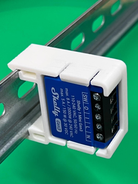 SOIXX Hutschienenhalter für Shelly Mini Gen3 DIN Rail 35 mm Hutschiene Halter Gerade