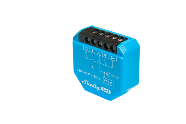 Shelly 1L - WLAN Schaltaktor ohne Neutralleiter, Nachfolger/Gen3, inkl. Bypass Upgrade BT