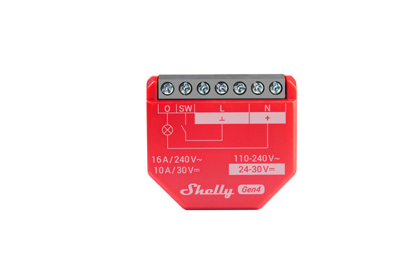 Shelly 1PM Gen4, 4er-Pack - Multiprotokoll-Schaltaktor mit Messfunktion, BT