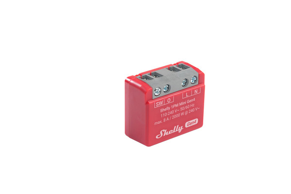 Shelly 1PM Mini Gen4 - Kompakter Multiprotokoll-Aktor mit Messfunktion, Matter, BT