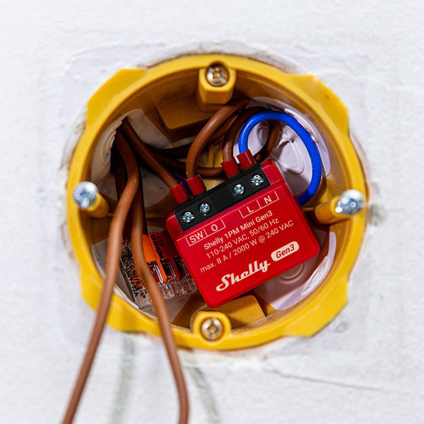 Shelly 1PM Mini Gen3 - Kompakter WLAN Aktor mit Strommessung, BT