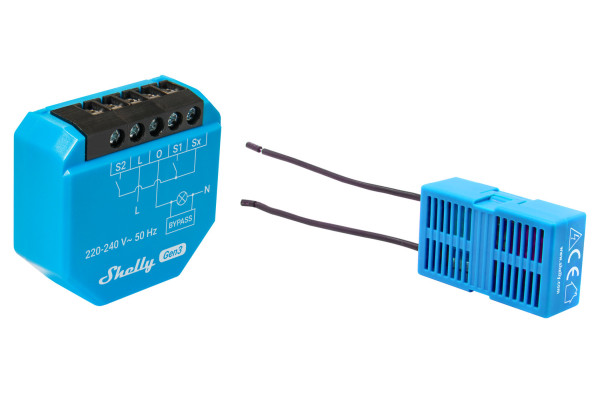 Shelly 2L - 2-Kanal WLAN Aktor ohne Neutralleiter, Gen3 Upgrade, BT