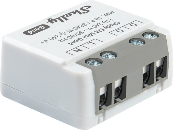 Shelly EM Mini Gen4 - Kompakter Energiemesser, Multiprotokoll/Matter, 1 Kanal WLAN, Zigbee, BT
