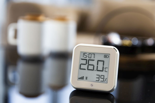 Shelly H&T Gen3 - WLAN Temperatur- & Feuchtigkeitssensor, Matt Weiß, BT, USB-C