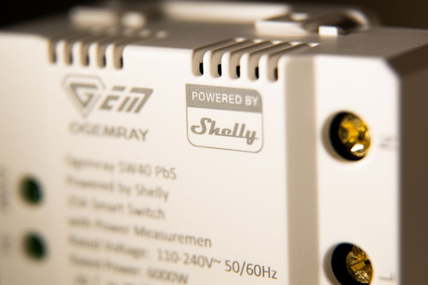 Shelly Ogemray Smart Relay - Hochleistungs-Schaltaktor, 25A bis 6000W mit Strommessung