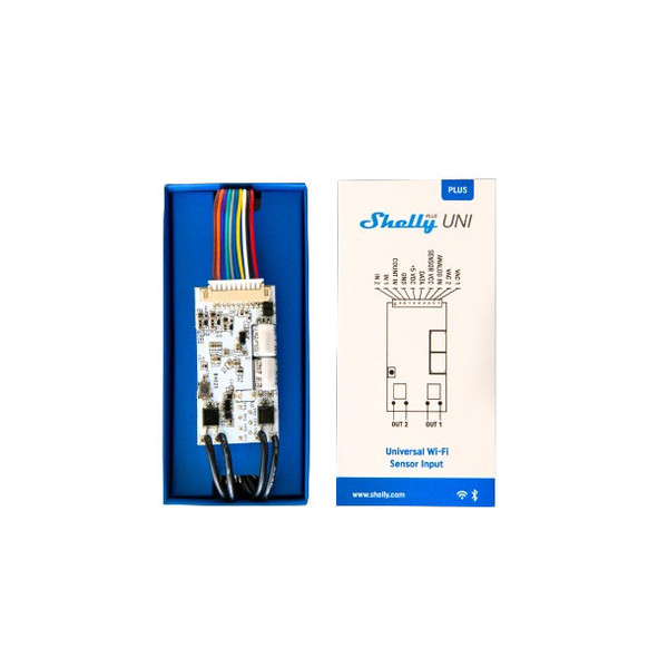 Shelly Plus Uni - Universelles Smart-Modul, AC/DC, Eingänge, ADC, WLAN