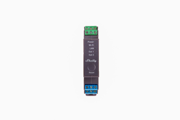 Shelly Pro 2 - 2-Kanal DIN-Schienen Relais, WLAN, LAN, potenzialfrei