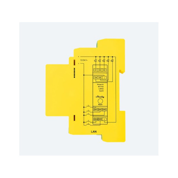 Shelly Pro RGBWW PM - DIN-Schienen LED Controller, RGBW, Messfunktion, WLAN, BT, LED Contoller