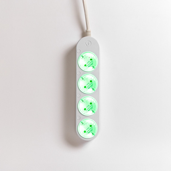 Shelly Power Strip 4 Gen4 - Smarte Steckdosenleiste 4-fach, Weiß WLAN, BT, Zigbee, Matter