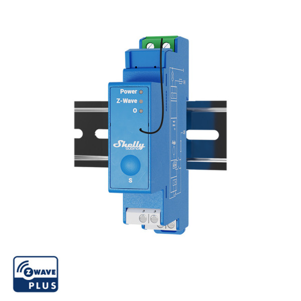 Shelly Wave Pro 1 - Z-Wave DIN-Schienen Relais, 1 Kanal, potenzialfrei