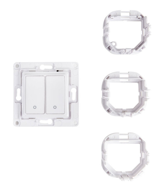 Shelly Wall Switch 2 - Wandtaster 2-fach Einsatz, Weiß