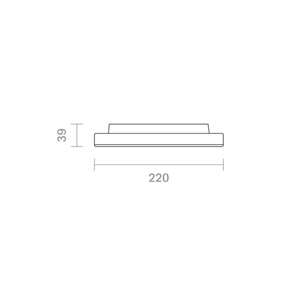 SIGOR Aufbauleuchte Shine 220mm weiß Ra90 dimmbar Deckenleuchte 8/10/15W 3000/4000K IP20 110° 800/900/1350lm