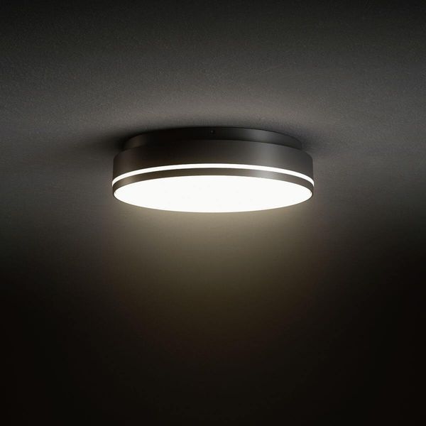 SIGOR LED Aufbauleuchte Split 270mm schwarz Deckenleuchte 18/24W 3000/4000K IP54 110° 2000/2500lm