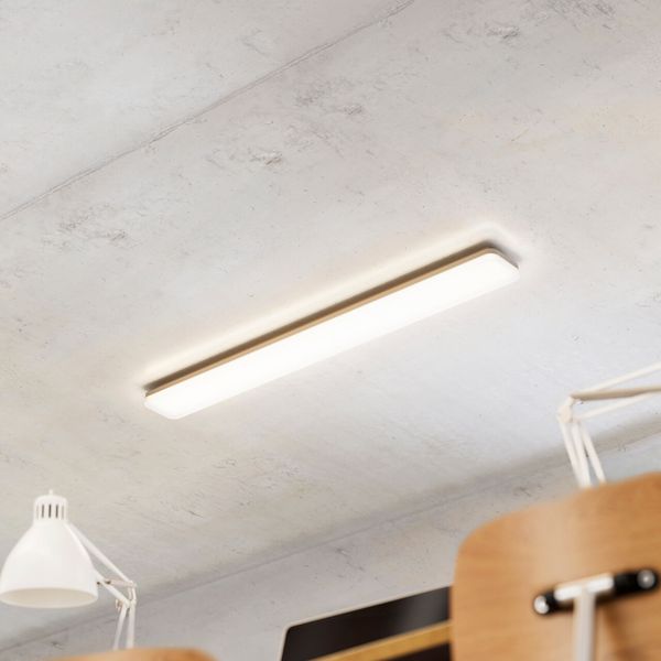 SIGOR LED Aufbauleuchte Plank 900mm silber dimmbar Deckenleuchte 32/24W 3000/4000K IP54 120° 2700/3500lm Steuerbare Lichtfarbe
