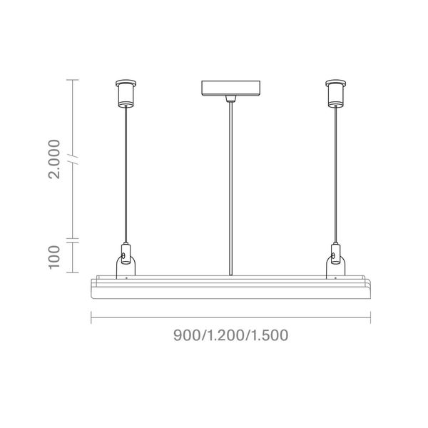 SIGOR Aufbauleuchte Plank Pendelset