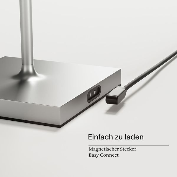 SIGOR Akku-Stehleuchte LED Nuindie 120cm silberfarben rund 2,2W FlexMood 2200K/2700K IP54 168/197lm Ra8