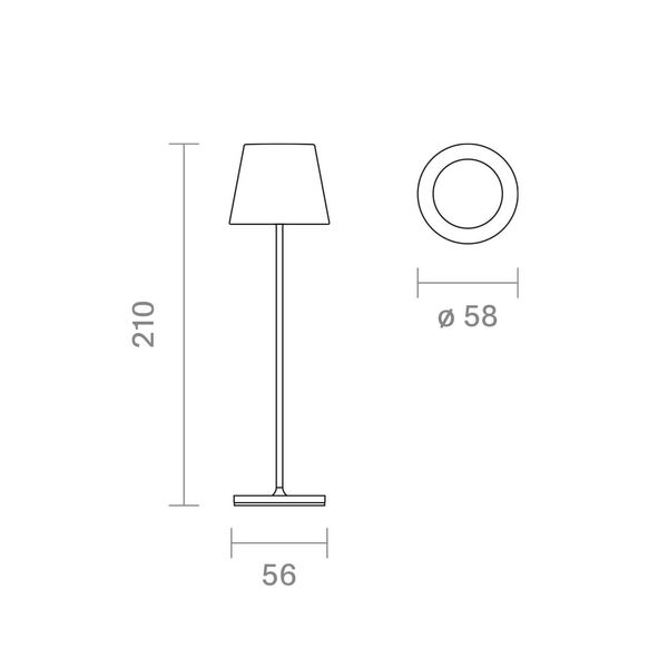 SIGOR Akku-Tischleuchte LED Nuindie pocket 21cm nachtschwar 1,4W Flex-Mood 2200K/2700K IP54 Ra85 USB-C dimmbar