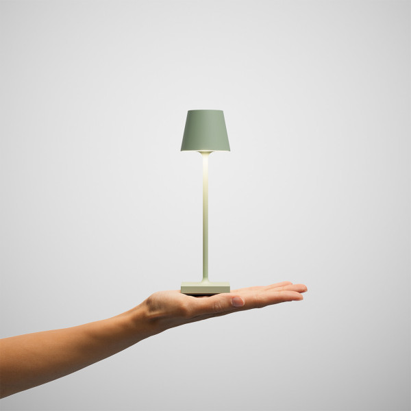 SIGOR Akku-Tischleuchte LED Nuindie pocket 21cm salbeigrün 1,4W Flex-Mood 2200K/2700K IP54 Ra85 USB-C dimmbar