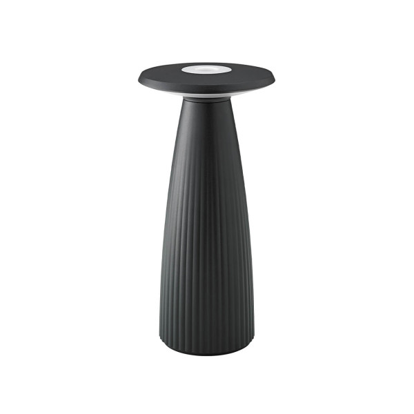 SIGOR Akku-Tischleuchte LED Nuflair 24cm nachtschwarz 2,2W Flex-Mood 2200K/2700K IP54 Ra85 USB-C dimmbar