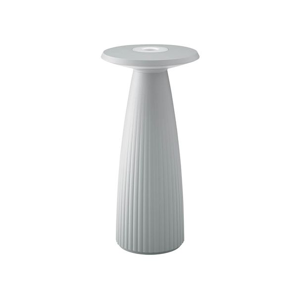 SIGOR Akku-Tischleuchte LED Nuflair 24cm nebelgrau 2,2W Flex-Mood 2200K/2700K IP54 Ra85 USB-C dimmbar
