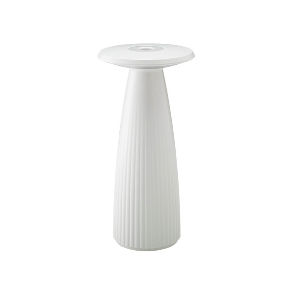 SIGOR Akku-Tischleuchte LED Nuflair 24cm schneeweiß 2,2W Flex-Mood 2200K/2700K IP54 Ra85 USB-C dimmbar