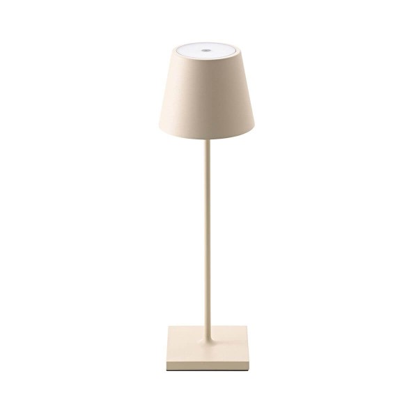 SIGOR Akku-Tischleuchte Nuindie USB-C 38cm dünenbeige 2,2W FlexMood 2200K/2700K IP54 Ra85 dimmbar