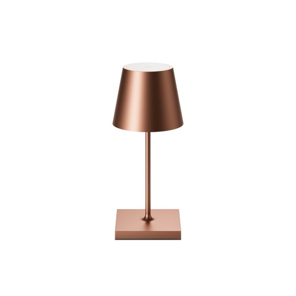 SIGOR Akku-Tischleuchte Nuindie USB-C mini 25cm bronzefarben 2,2W FlexMood 2200K/2700K IP54 dimmbar