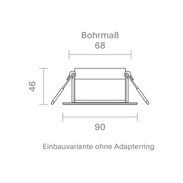 SIGOR LED Einbauleuchte Argent IP54 BM68/83mm IP54 Modul 9W 3000K 36° 95RA Casambi schwenkbar Warmweiss