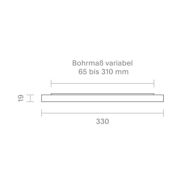 SIGOR Aufbauleuchte FLED Downlight 330mm weiss 30W 3000/4000/5000K IP20 110° 2300lm RA90