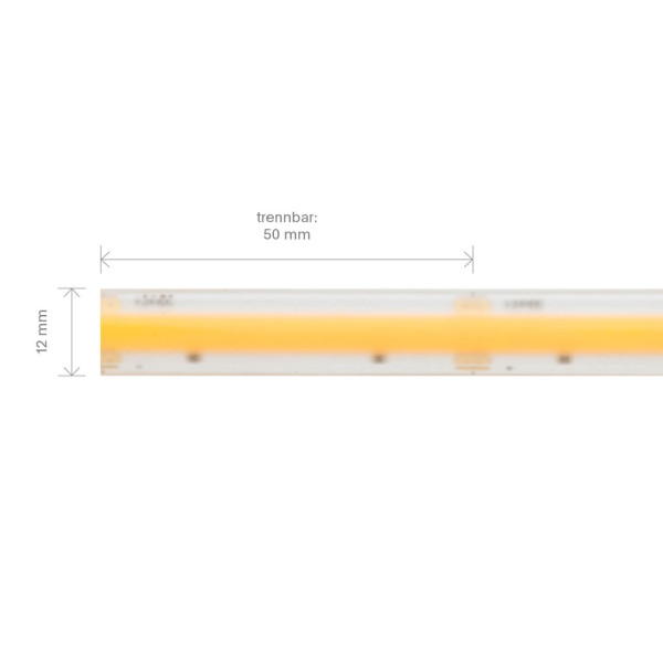SIGOR 9,6W/m COB High Temperature LED-Streifen 2700K 5m 80 LED/m IP67 24V 690lm RA80 Warmweiss