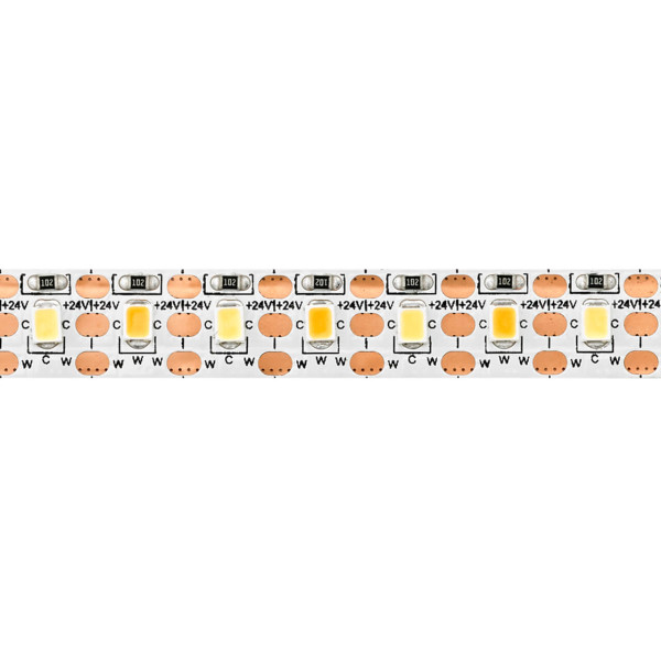 SIGOR 22W/m Tunable White LED-Streifen 2700K-6500K 5m 120LED/m IP20 24V 2200m/m RA90 Steuerbare Lichtfarbe