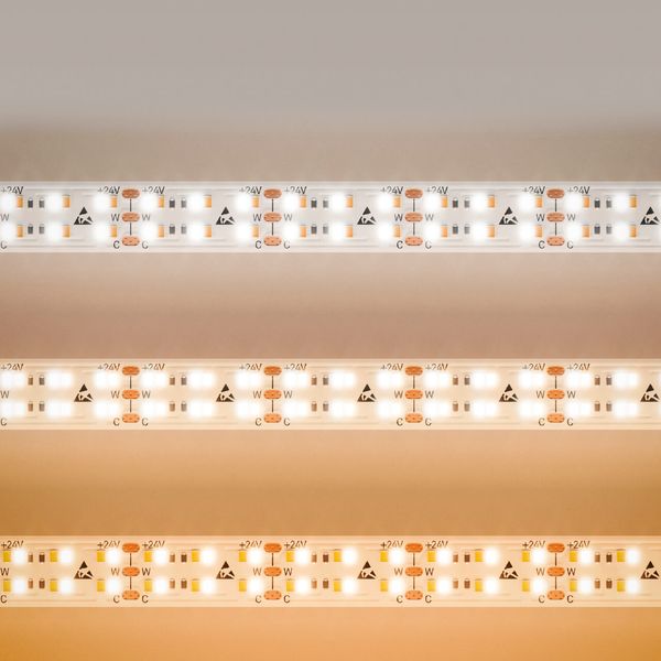 SIGOR 22W/m Tunable White LED-Streifen 2700K-6500K 5m 120LED/m IP20 24V 2200m/m RA90 Steuerbare Lichtfarbe
