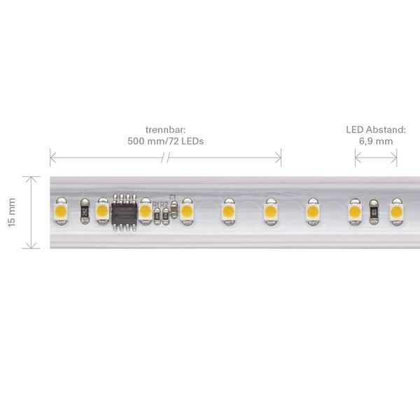SIGOR 8W/m Hochvolt LED-Streifen 4000K 25m 120LED/m IP65 230V 600lm/m Ra90