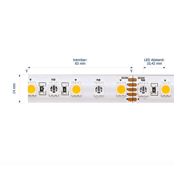SIGOR 19,2W/m Farbige LED-Streifen RGB/4000K 5m